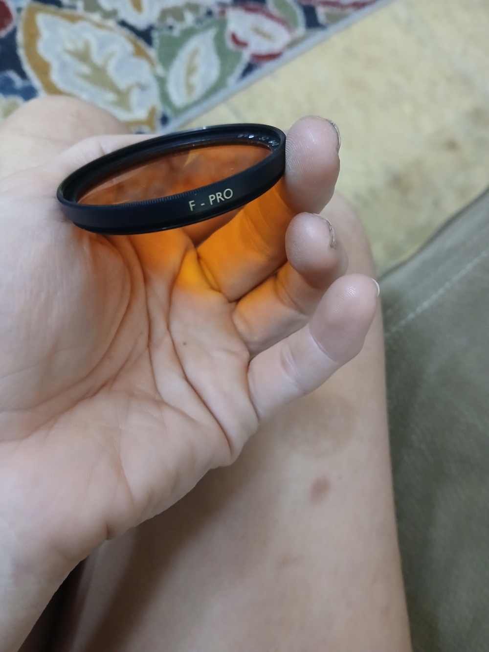 Orange Camera Filter — Men Accessories